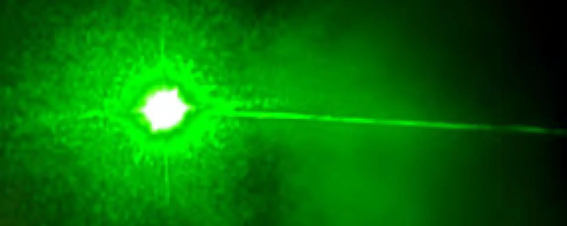Green laser beam